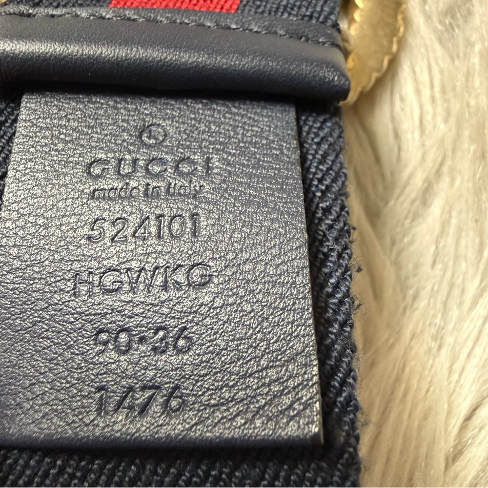 GUCCI Canvas Torchon Double G Web Belt Size 90 - Picture 8 of 12